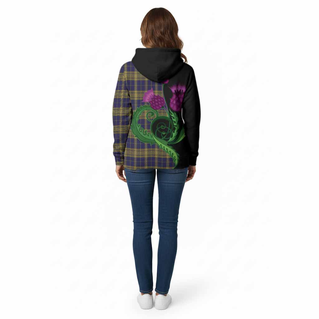 Morris of Wales Tartan Cotton Hoodie Traditional Scottish Thistle
