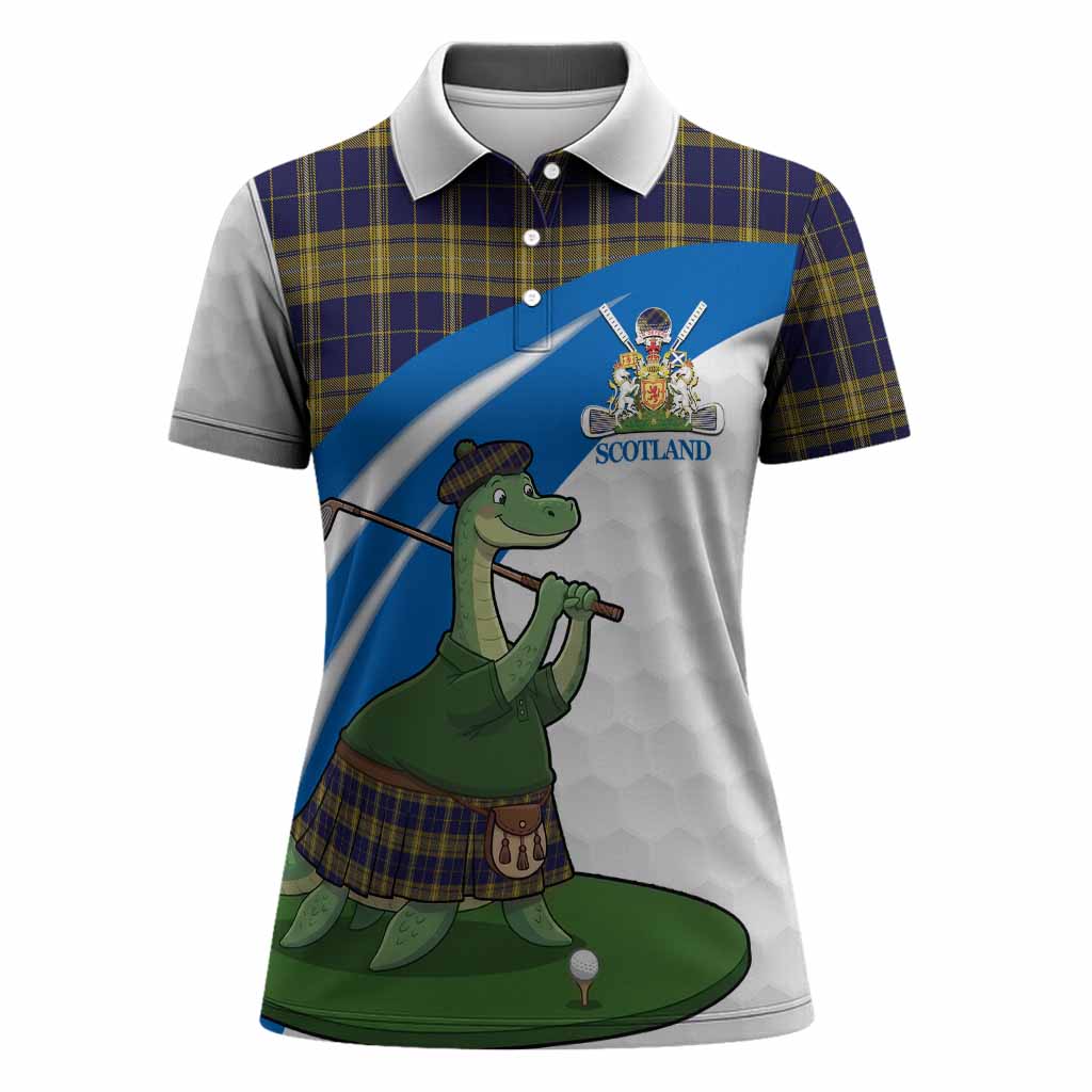 Morris of Wales Tartan Crest Golf Nessie Women Polo Shirt Loch Ness Monster Sporty Style