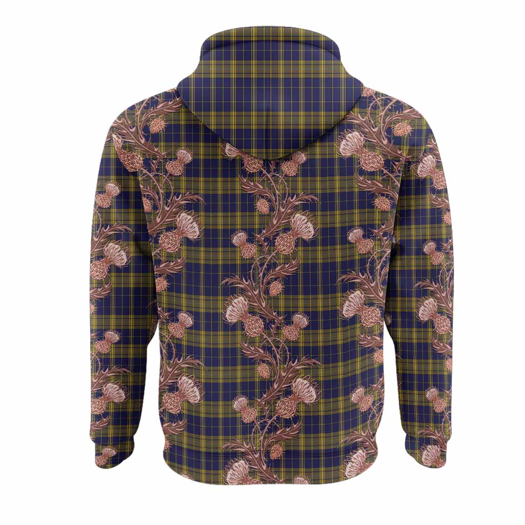 Morris of Wales Tartan Hoodie Seamless Scottish Thistle Flowers