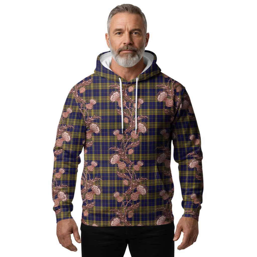 Morris of Wales Tartan Hoodie Seamless Scottish Thistle Flowers