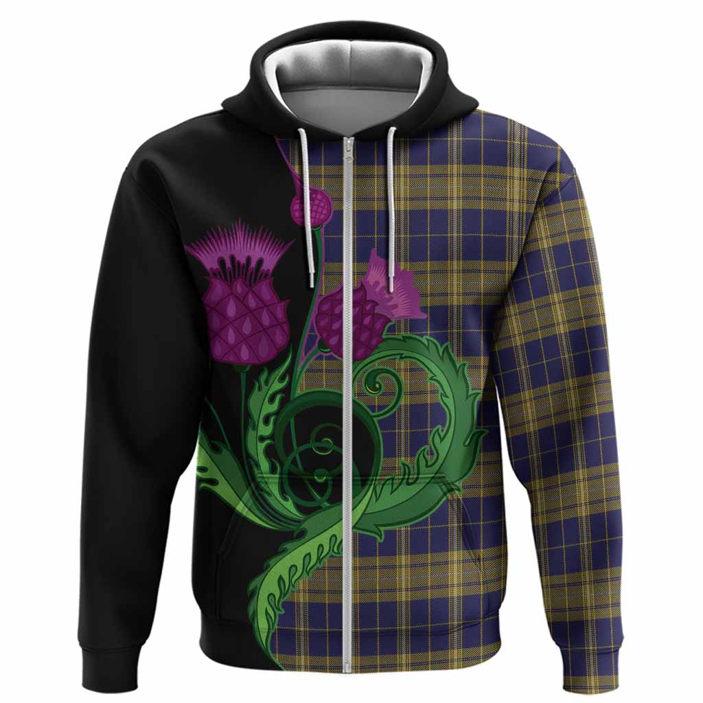 Morris of Wales Tartan Hoodie Traditional Scottish Thistle