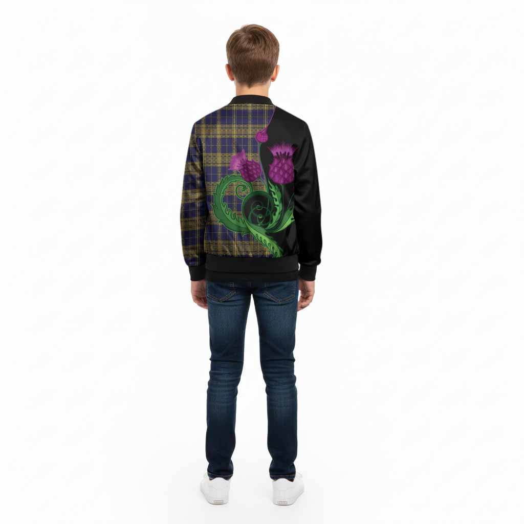 Morris of Wales Tartan Kid Bomber Jacket Traditional Scottish Thistle