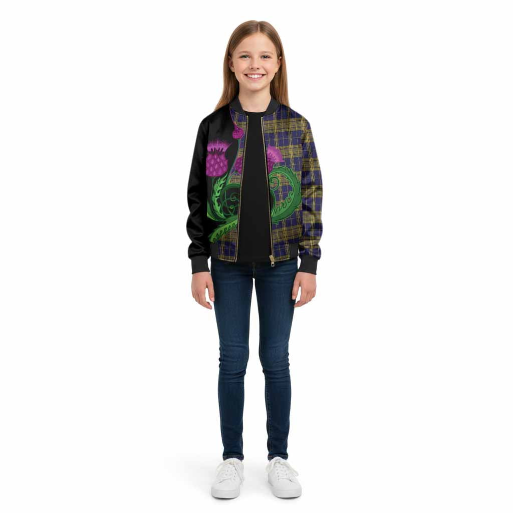 Morris of Wales Tartan Kid Bomber Jacket Traditional Scottish Thistle