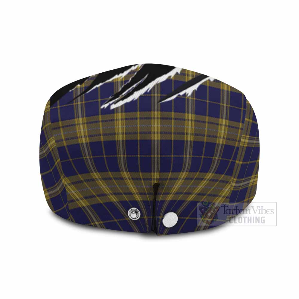 Morris of Wales Tartan Loch Ness Monster Flat Cap, Jeff Cap Celtic Knot Nessie Art