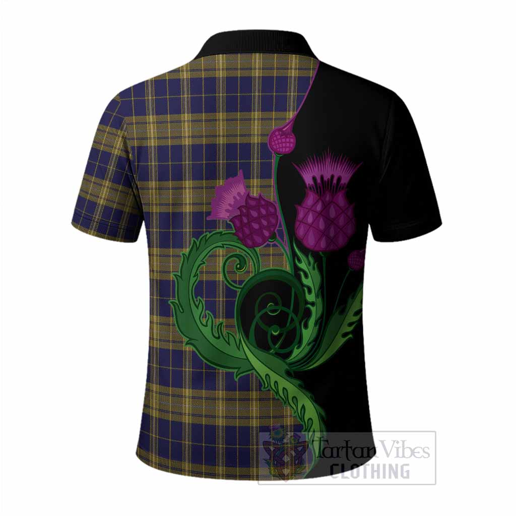 Morris of Wales Tartan Polo Shirt Traditional Scottish Thistle