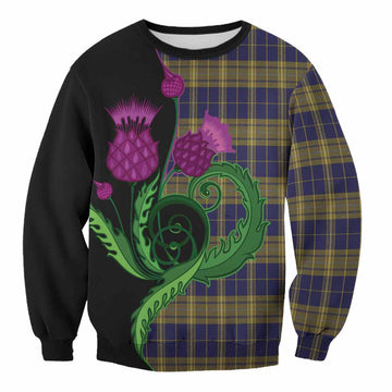 Morris of Wales Tartan Sweatshirt Traditional Scottish Thistle