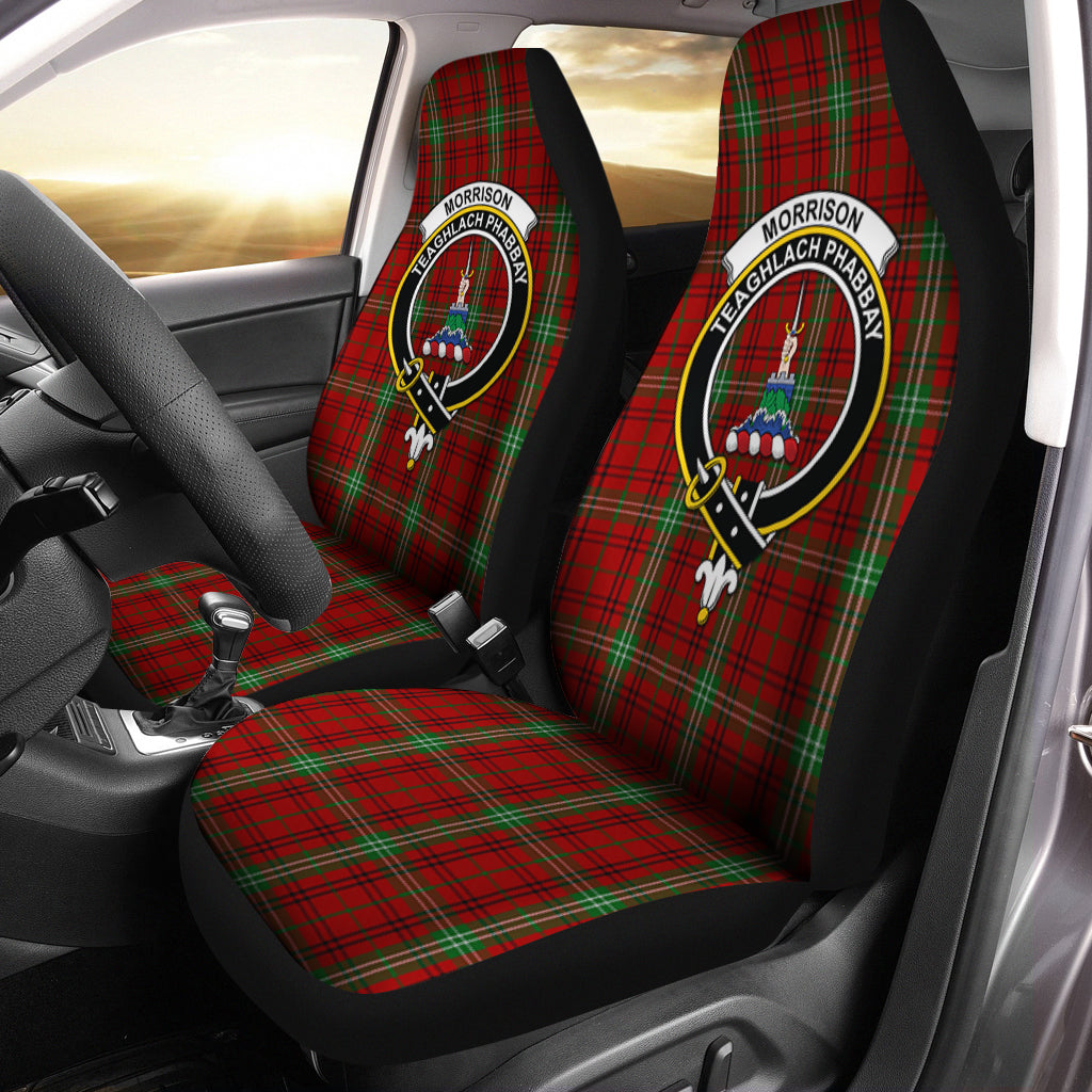 Morrison Tartan Car Seat Cover with Family Crest One Size - Tartanvibesclothing