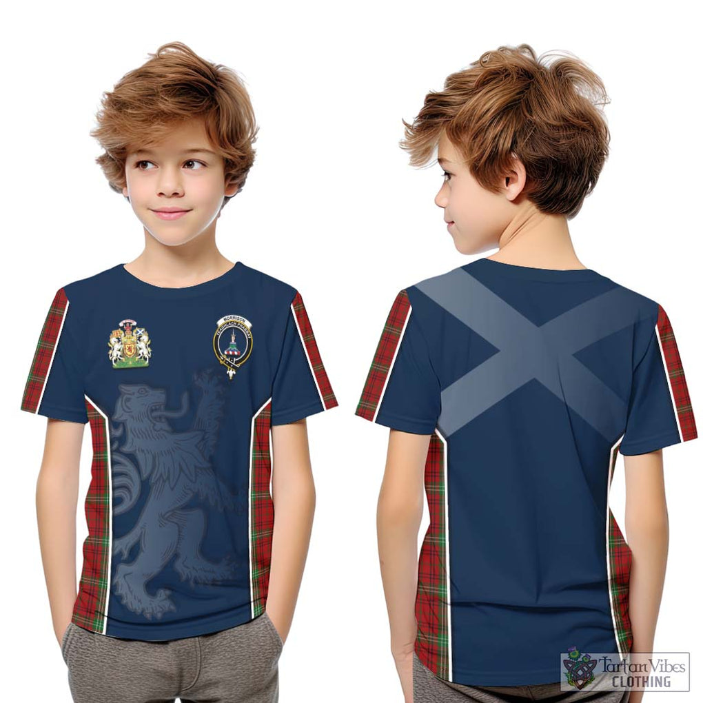 Morrison Tartan Kid T-Shirt with Family Crest and Lion Rampant Vibes Sport Style Youth XL Size14 - Tartan Vibes Clothing