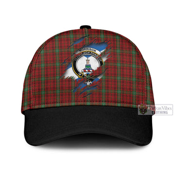 Morrison Tartan Classic Cap with Family Crest In Me Style