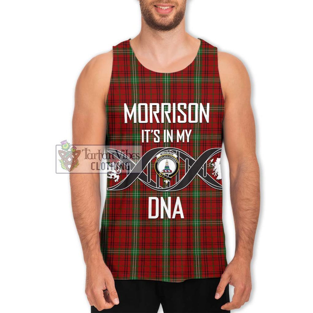 Morrison Tartan Men's Tank Top with Family Crest DNA In Me Style Men - Tartanvibesclothing Shop