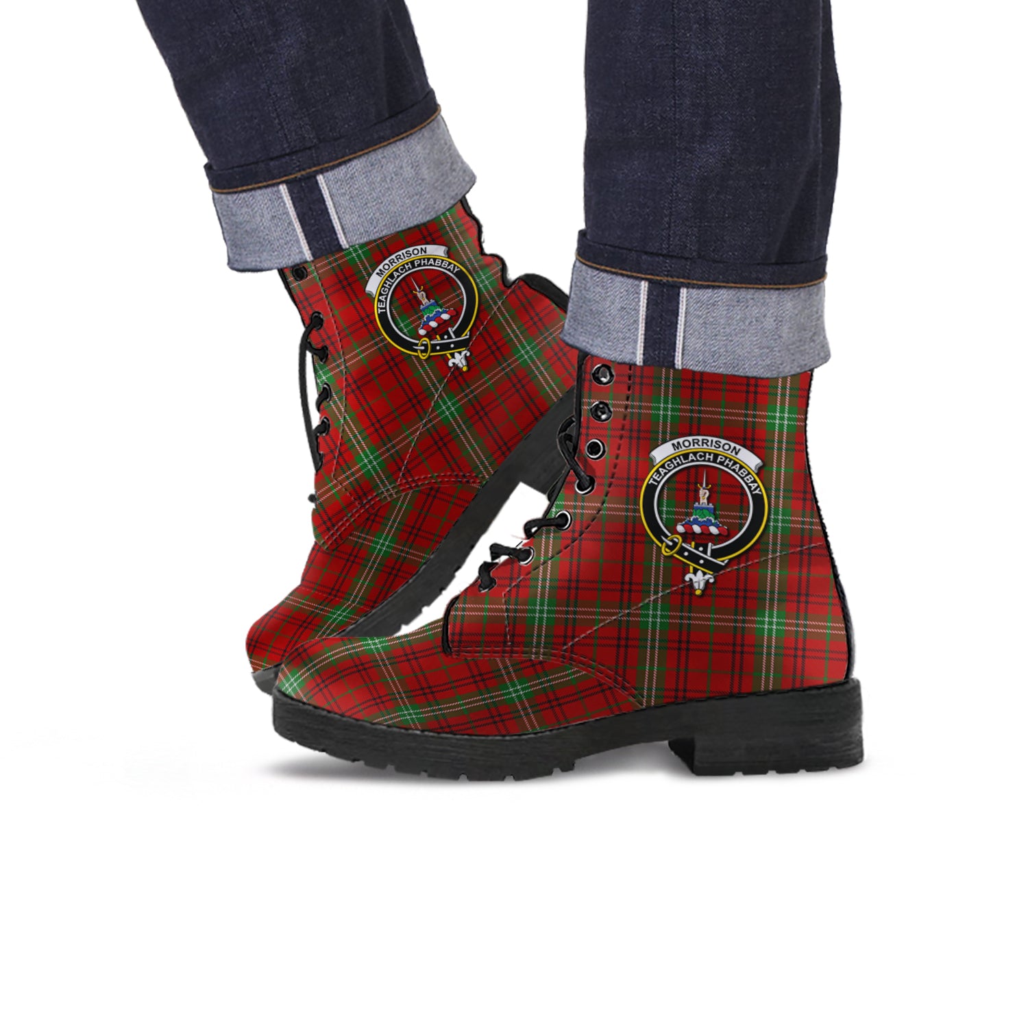 morrison-tartan-leather-boots-with-family-crest