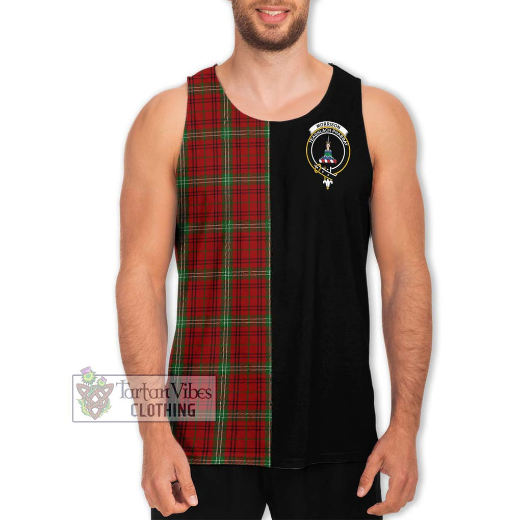 Morrison Tartan Men's Tank Top with Family Crest and Half Of Me Style Men - Tartanvibesclothing Shop
