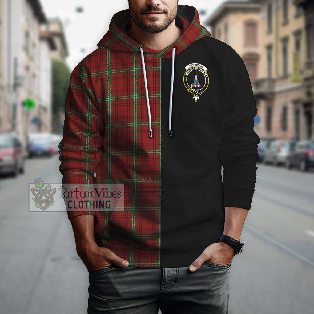 Morrison Tartan Hoodie with Family Crest and Half Of Me Style Zip Hoodie - Tartanvibesclothing Shop