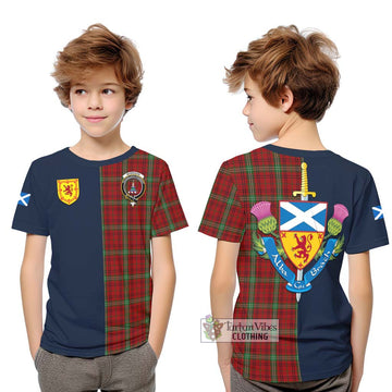 Morrison Tartan Kid T-Shirt Alba with Scottish Lion Royal Arm Half Style