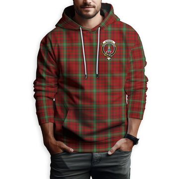Morrison Tartan Hoodie with Family Crest