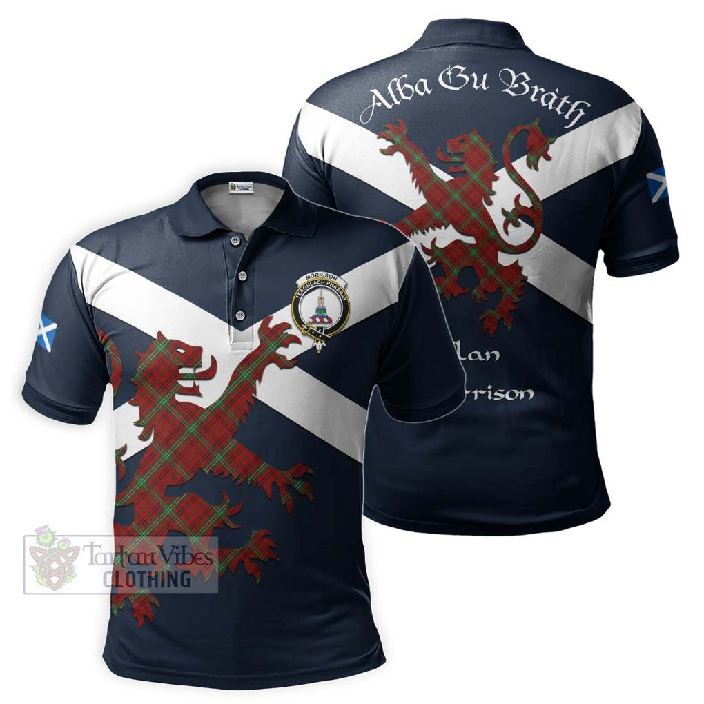 Tartan Vibes Clothing Morrison Tartan Lion Rampant Polo Shirt – Proudly Display Your Heritage with Alba Gu Brath and Clan Name