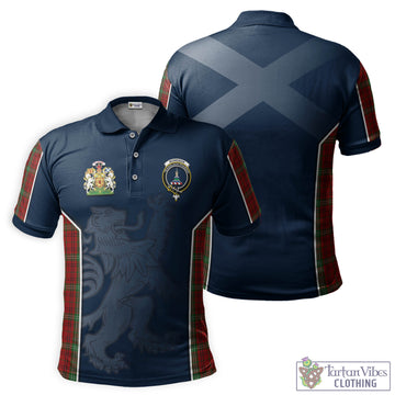 Tartan Vibes Clothing Morrison Tartan Men's Polo Shirt with Family Crest and Lion Rampant Vibes Sport Style