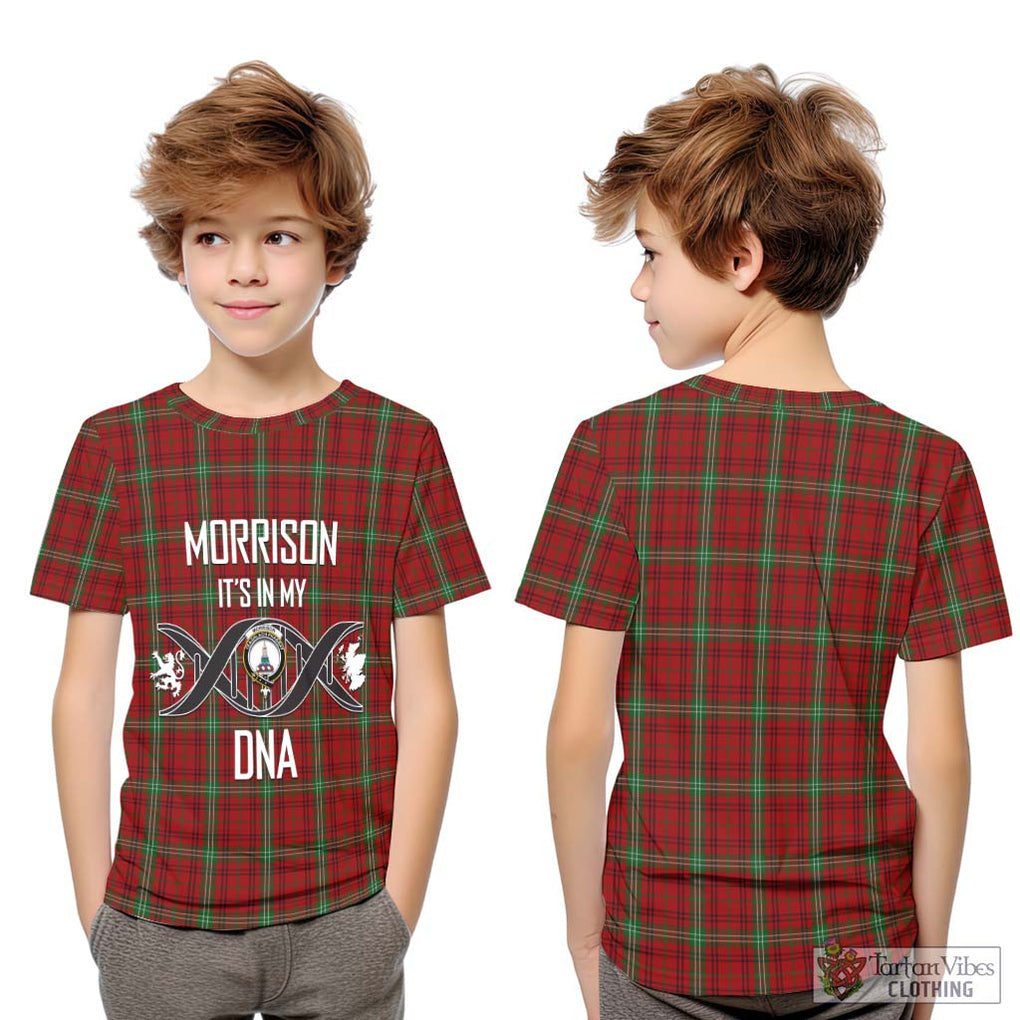 Morrison Tartan Kid T-Shirt with Family Crest DNA In Me Style Youth XL Size14 - Tartanvibesclothing Shop