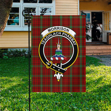 Morrison Tartan Flag with Family Crest