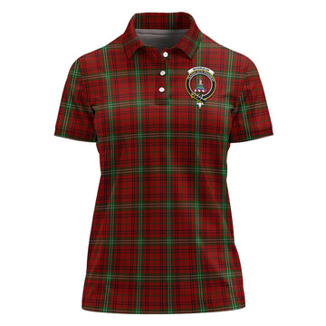 Morrison Tartan Polo Shirt with Family Crest For Women