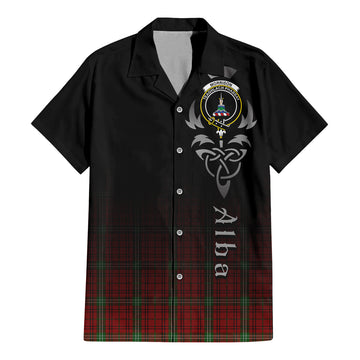 Morrison Tartan Hawaiian Shirt Shirt Featuring Alba Gu Brath Family Crest Celtic Inspired