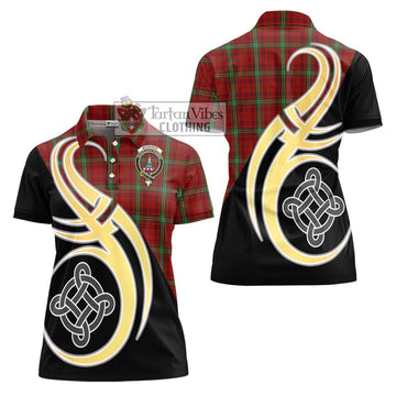 Morrison Tartan Women's Polo Shirt with Family Crest and Celtic Symbol Style - Tartan Vibes Clothing