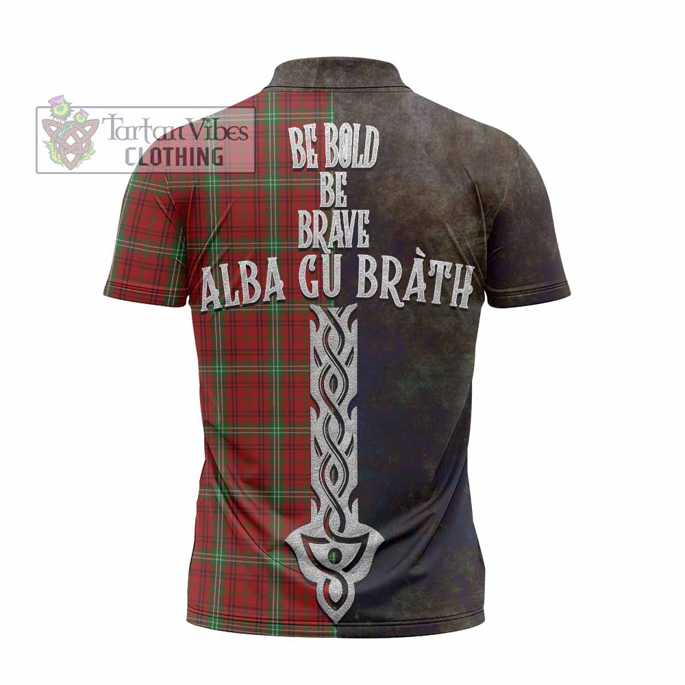 Tartan Vibes Clothing Morrison Tartan Family Crest Zipper Polo Shirt Alba Gu Brath Be Brave Lion Ancient Style