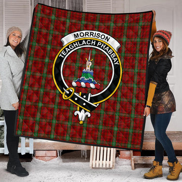 Morrison Tartan Quilt with Family Crest