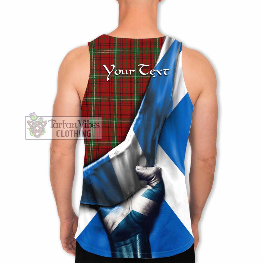 Tartan Vibes Clothing Morrison Tartan Men's Tank Top with Family Crest Scotland Patriotic Style