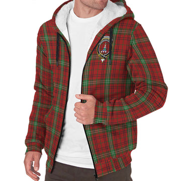 Morrison Tartan Sherpa Hoodie with Family Crest