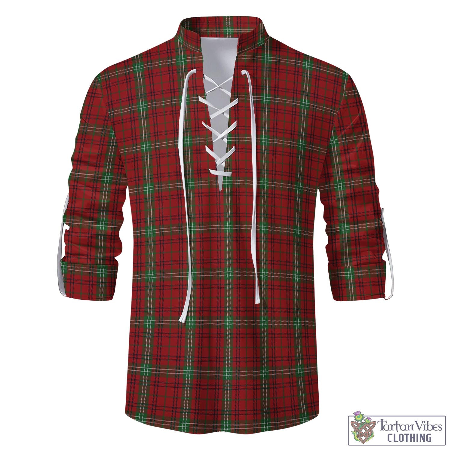 Tartan Vibes Clothing Morrison Tartan Men's Scottish Traditional Jacobite Ghillie Kilt Shirt