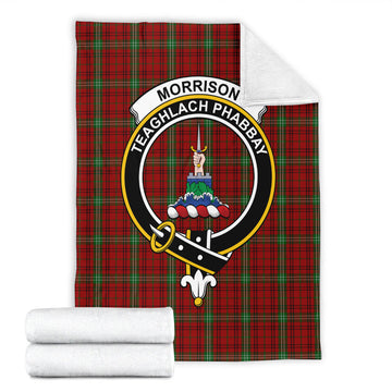 Morrison Tartan Blanket with Family Crest