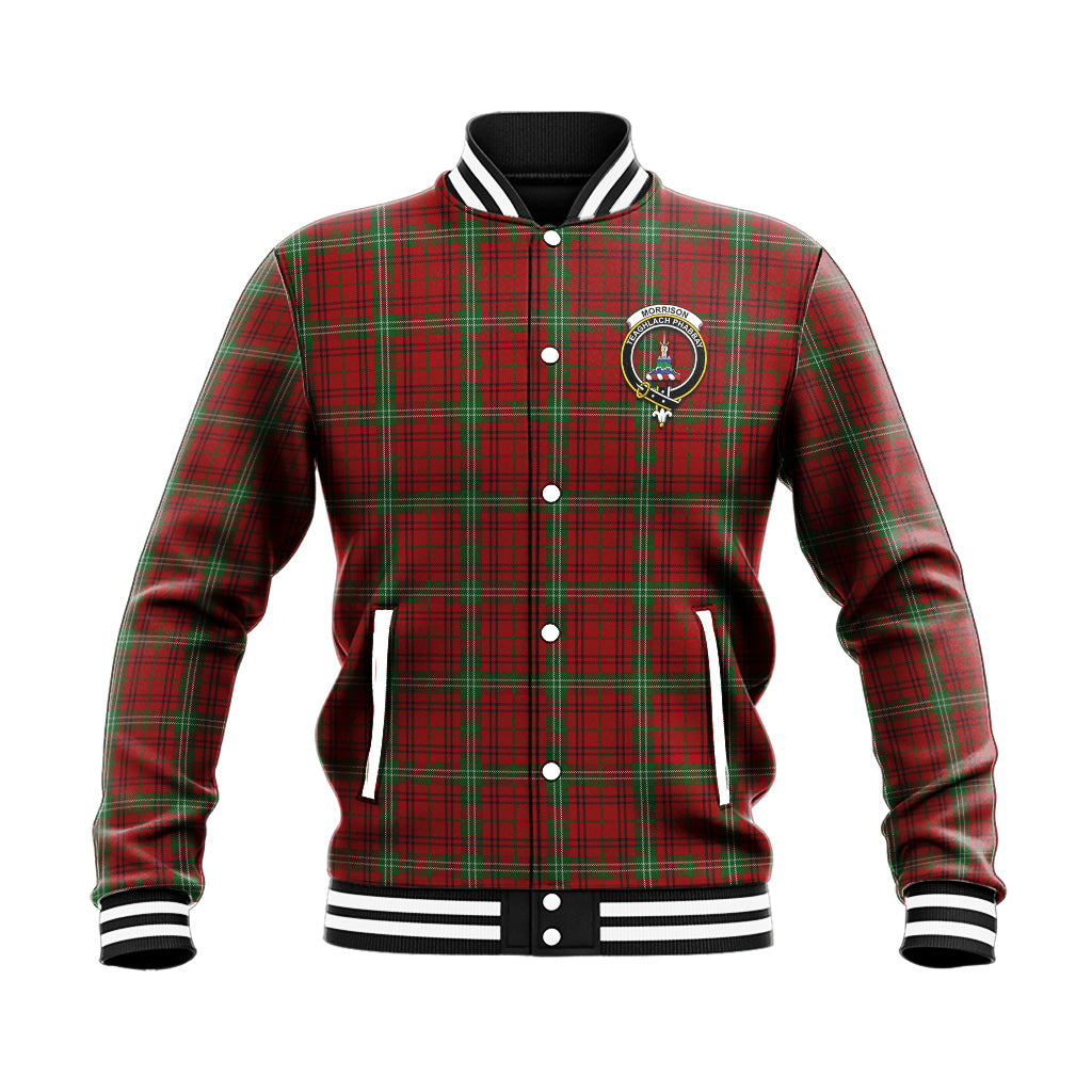 Morrison Tartan Baseball Jacket with Family Crest - Tartan Vibes Clothing