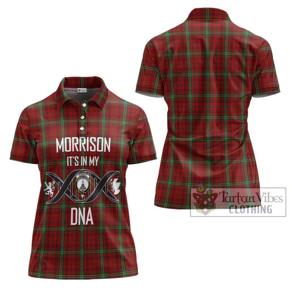 Morrison Tartan Women's Polo Shirt with Family Crest DNA In Me Style - Tartanvibesclothing Shop