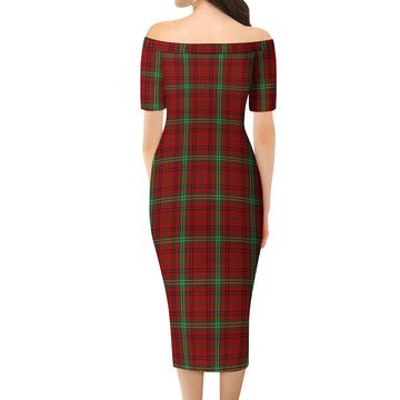 Morrison Tartan Off Shoulder Lady Dress - Tartanvibesclothing