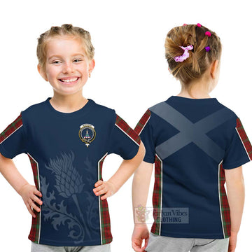 Tartan Vibes Clothing Morrison Tartan Kid T-Shirt with Family Crest and Scottish Thistle Vibes Sport Style