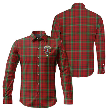 Morrison Tartan Long Sleeve Button Up Shirt with Family Crest