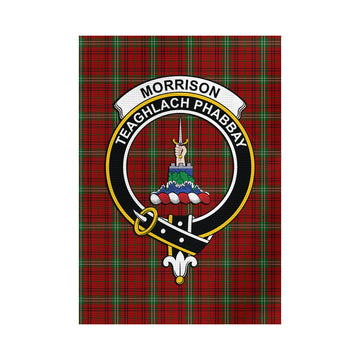 Morrison Tartan Garden Flag with Family Crest