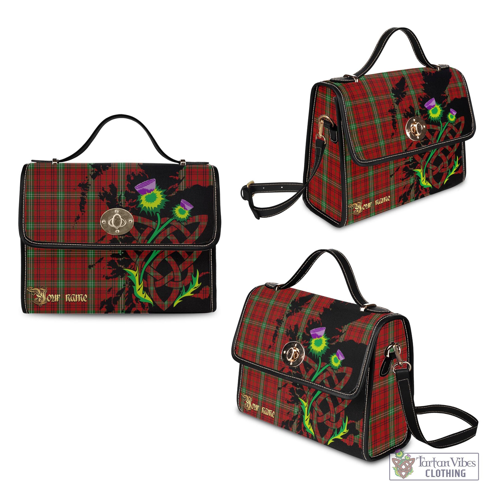 Morrison Tartan Waterproof Canvas Bag with Scotland Map and Thistle Celtic Accents - Tartan Vibes Clothing