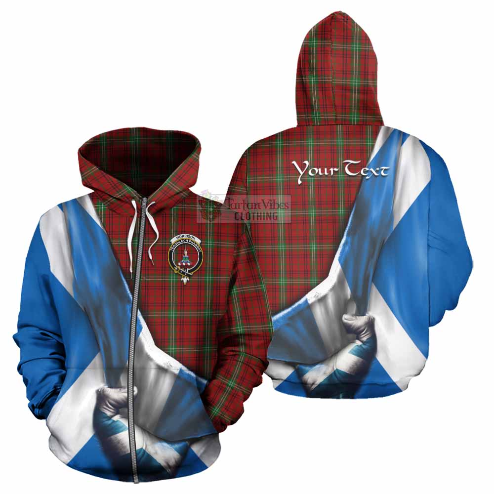 Morrison Tartan Hoodie with Family Crest Scotland Patriotic Style Zip Hoodie - Tartan Vibes Clothing