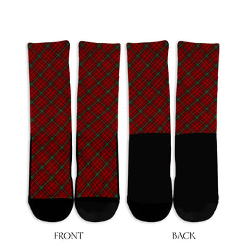 Morrison Red Tartan Crew Socks Cross Tartan Style