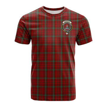 Morrison Red Tartan T-Shirt with Family Crest