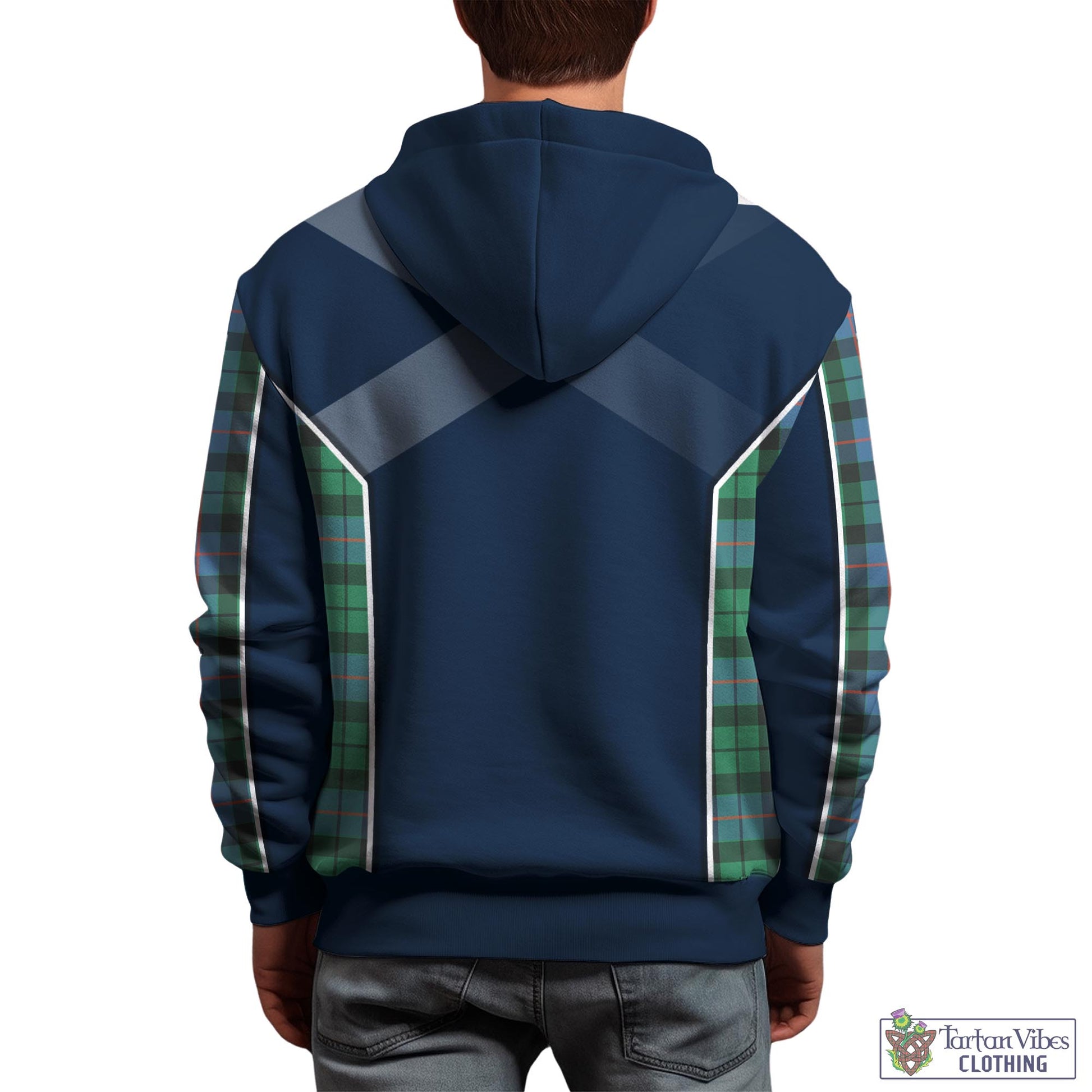 Tartan Vibes Clothing Morrison Ancient Tartan Hoodie with Family Crest and Lion Rampant Vibes Sport Style