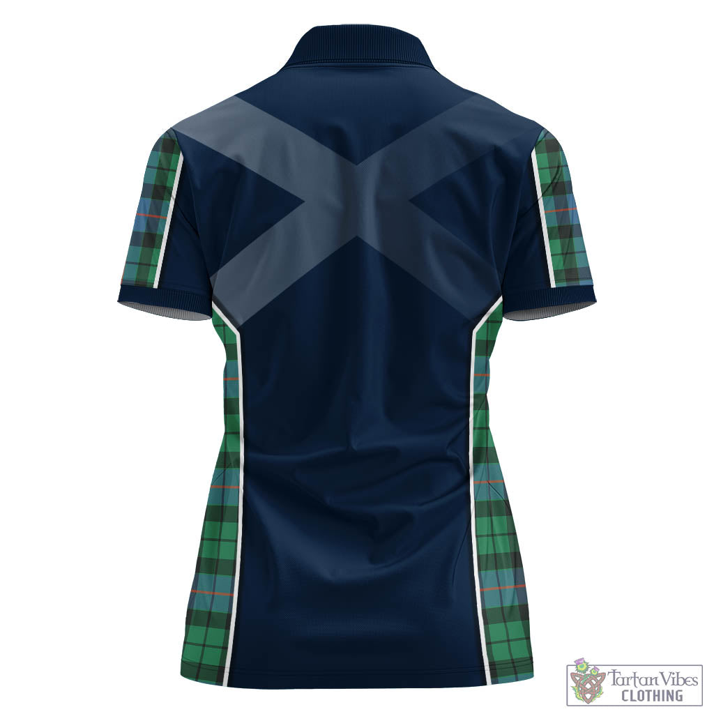 Tartan Vibes Clothing Morrison Ancient Tartan Women's Polo Shirt with Family Crest and Lion Rampant Vibes Sport Style