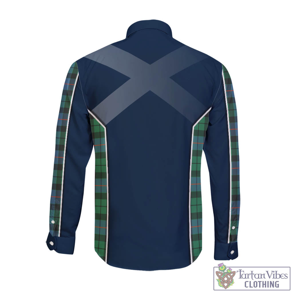 Tartan Vibes Clothing Morrison Ancient Tartan Long Sleeve Button Up Shirt with Family Crest and Lion Rampant Vibes Sport Style