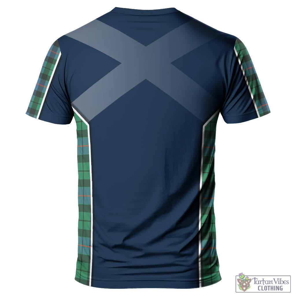 Tartan Vibes Clothing Morrison Ancient Tartan T-Shirt with Family Crest and Lion Rampant Vibes Sport Style