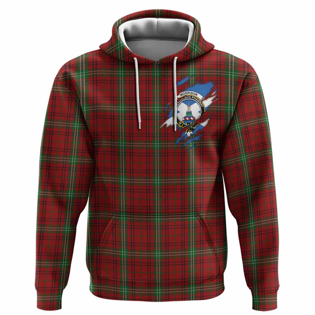 Morrison Clan Crest In Me Tartan Hoodie Scotland Flag Style
