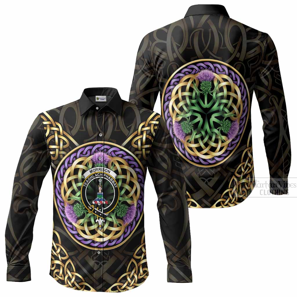 Morrison Clan Crest Long Sleeve Button Shirts Celtic Scottish Thistle