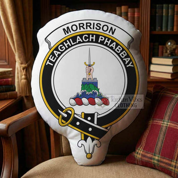 Morrison Clan Crest Shaped Throw Pillow, Scottish Clan Badge Decorative Pillow