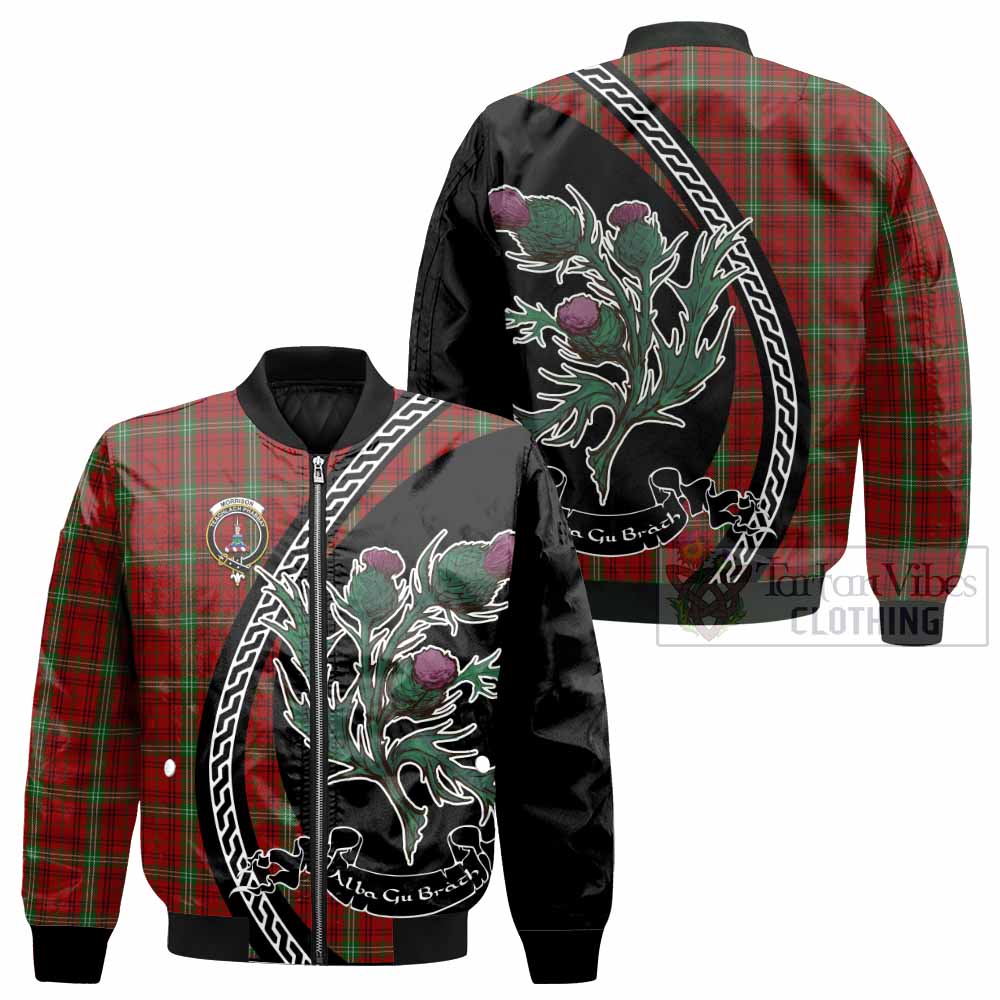 Morrison Family Crest Tartan Bomber Jacket Alba Thistle Inspired - Tartan Vibes Clothing